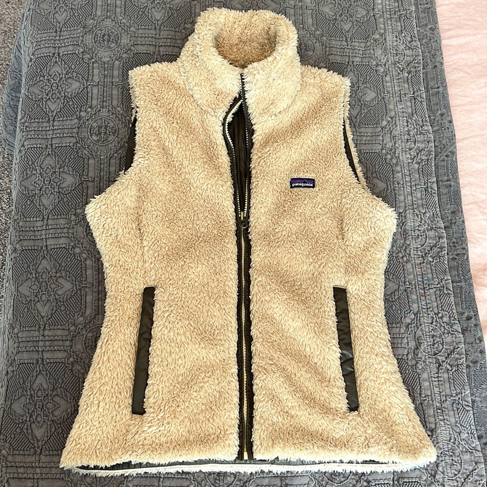 Patagonia Los Gatos Reversible Fleece Sherpa Zip Vest S - Picture 2 of 8